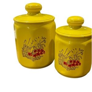 Vintage 70’s Kromex‎ Aluminum canister set of 2